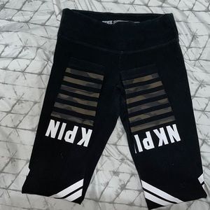 Two pink yoga leggings